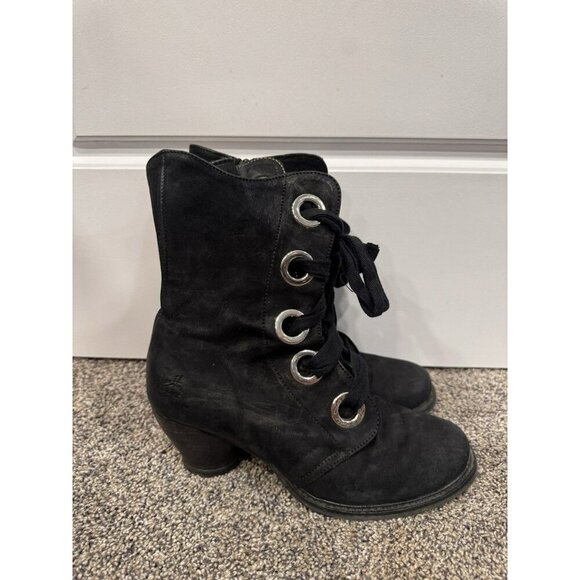 john fluevog east end gladstone mid calf lace up boots Size 7.5 - Picture 2 of 7